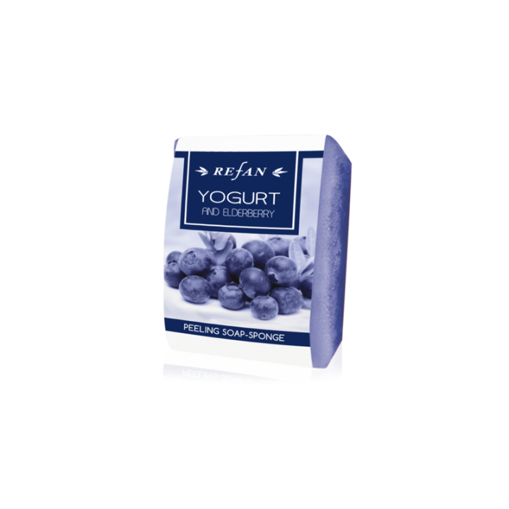 Yogurt and Еlderberry Peeling soap sponge