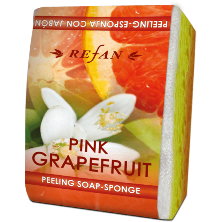 Pink Grapefruit Peeling soap sponge