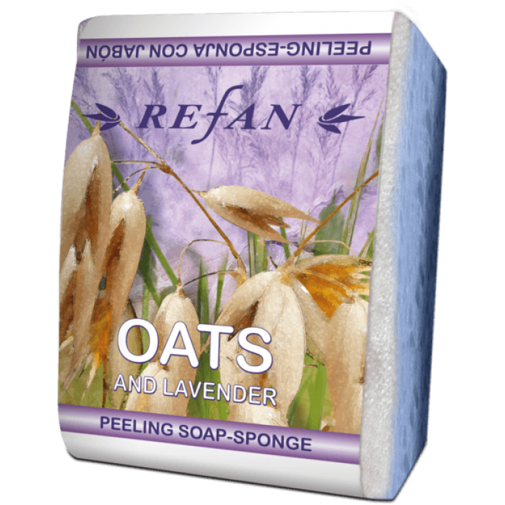 Peeling soap sponges Peeling soap-sponge Lavender and Oats