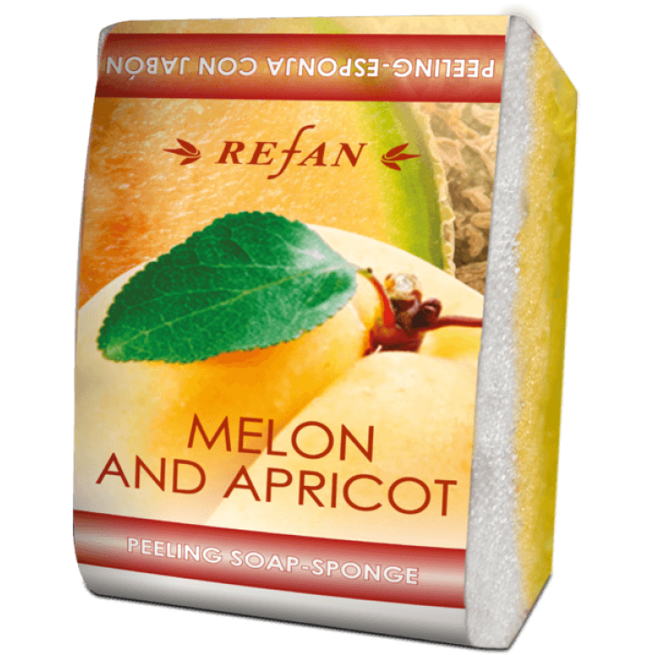 Melon and apricot Peeling soap-sponge