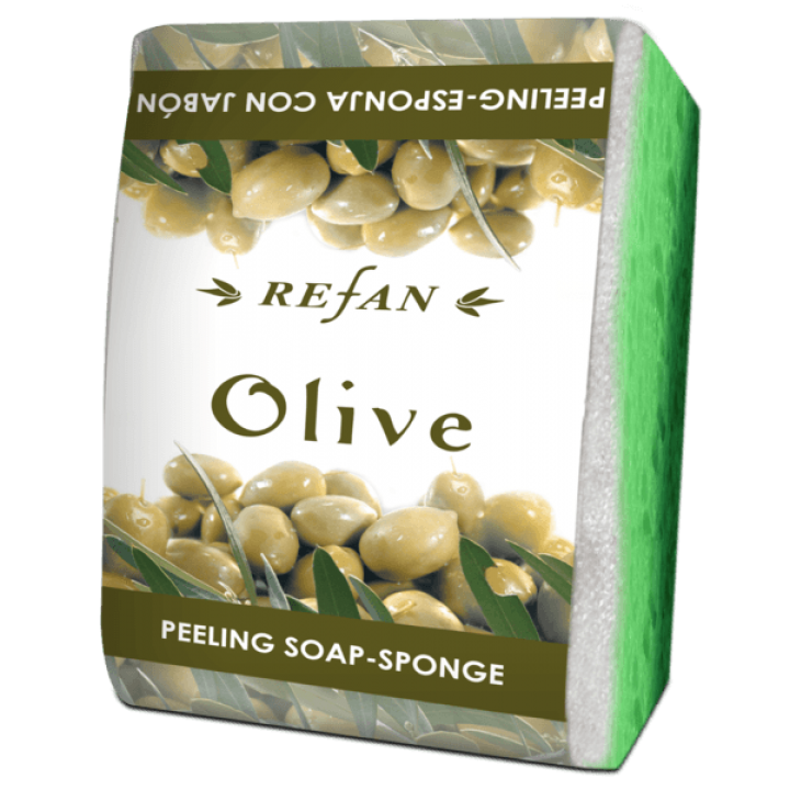 Olive Peeling soap-sponge
